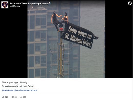 Texarkana's speed-limit sign gets literal