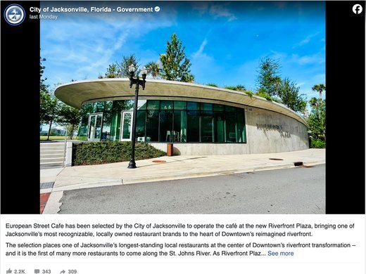 A hometown café lands Jacksonville's riverfront